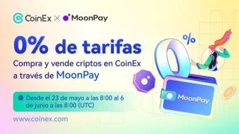 CoinEx y Moonpay lanzan nuevamente una promoción con 0 comisiones: ¡Compra y vende criptomonedas en CoinEx a través de Moonpay con 0% de comisiones!