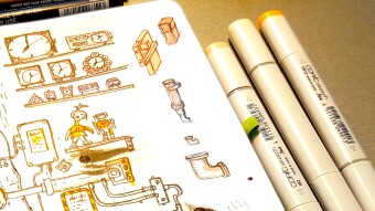 0-04 Just next page of my art notebook
