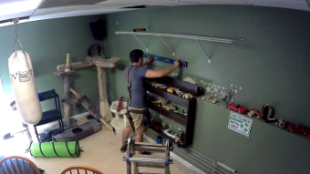 Setting up wireframe shelves in video lapse