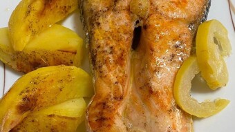 Foodbook #953 Roasted salmon with potatoes