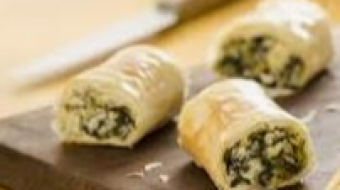 Delicious spinach roll with cheese
