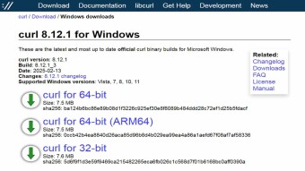 curl for Windows - Basic commands