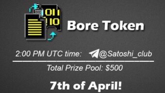 Join the AMA of Satoshi Club x Bore Token. Rewards: 500 USDT, April 7th.
