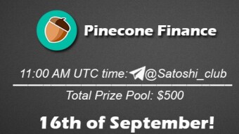 Join the AMA of Satoshi Club x Pinecone. Rewards: 500 USDT, September 16th.