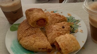 Daily meal #12 sausage pie and coffee