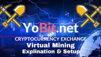 Yobit Exchange virtual Mining, Invest 4.99 BTC get ROI within 6 Months $42699 per month $512388 (10.97) yealy Note: This project contains risk due to MINEX price dropping