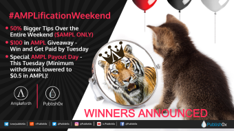 Tip #AMPLificationWeekend Came to an End - Here's Who Won $121 in $AMPL Giveaway Rewards!