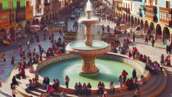 Puno from the South of Peru works without pause