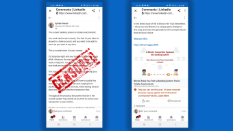 Compare Bitcoin and the Anachronistic Banking System on LinkedIn, Then Get Censored.