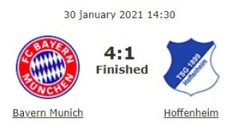 Bayern Munich vs Hoffenheim 30 01 2021