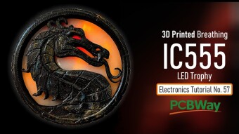 3D Printed Breathing IC555 LED Trophy