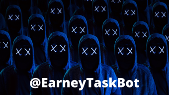 Earney Task Bot - 2 Level Referral System - Earn Life Time Commissions In TRX Referring Users!!