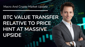 BTC Value Transfer Relative To Market Cap Hint At Massive Upside - Daily Macro And Crypto Markets