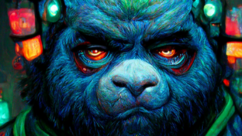 Glowrillas #1 - #4 | Ai Art | Made with Midjourney