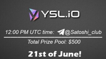 Join the AMA of Satoshi Club x YSL.IO. Rewards: 500 USDT, June 21st.