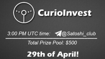 Join the AMA of Satoshi Club x CurioInvest. Rewards: 500 USDT, April 29th.