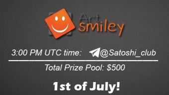 Join the AMA of Satoshi Club x ArtSmiley. Rewards: 500 USDT, July 1st.