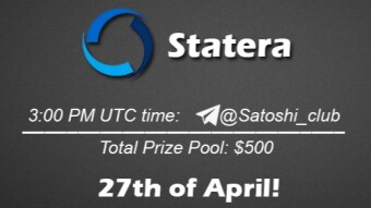 Join the AMA of Satoshi Club x Statera. Rewards: 500 USDT, April 27th.