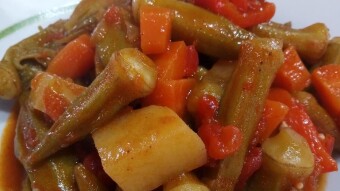 Foodbook #481 okra stew with red sauce