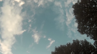 Clouds moving along during sunrise - Full spectrum and Infrared Video lapse
