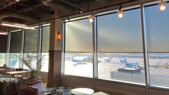 Radiant Installs Electric Roller Blinds for Manchester Airports Terminal 2 Restaurants