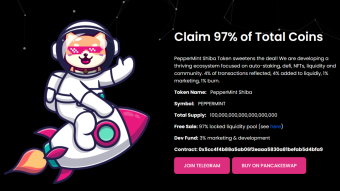 A Look At Peppermint Shiba Tokenomics - The Next x1000 Coin?