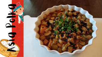 Eggplant Steamed in Plum Sauce and Black Bean