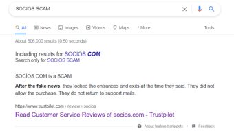 SOCIOS.COM CONFIRMED SCAM!