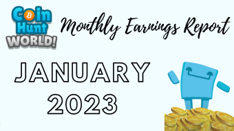 Monthly Coin Hunt World Earnings - January 2023 Report
