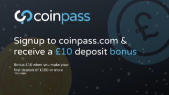 £10 Bonus, on us: When you Signup to coinpass.com!