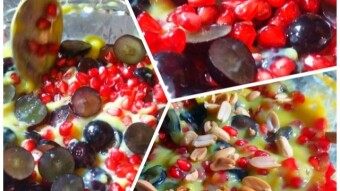 Fruit is a nutritious ingredient for our body. It boosts our body's immunity, increases body strength. In addition, milk is a protein-rich ingredient, which contains a lot of calcium.
