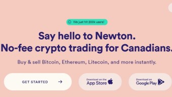 Canadians, Meet Newton and receive $125.00 with a $100.00 deposit and no fee crypto trading.