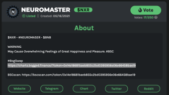 $NXR [NEUROMASTER] DexTools Charts and Trading. NO Pause, Black List, Frozen or Minted