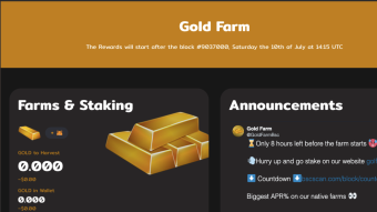 Gold Farm, Brand New on BSC, 88000%  APR