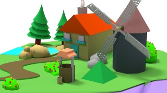 Practice 3D | House on island
