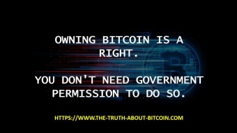 Owning Bitcoin is a right. You don't need government permission to do so.