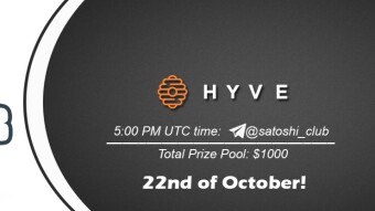 Join the AMA of Satoshi Club x HYVE. Rewards: 2000 USDT, October 22nd.