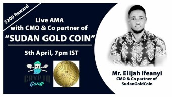 Recap of Live AMA with CMO & Co Partner of " SUDAN GOLD COIN "
