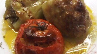 Foodbook #1050 Greek traditional gemista vegetables