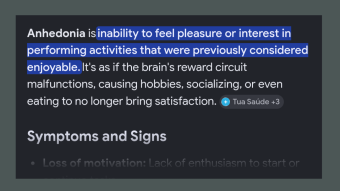 This is called Anhedonia