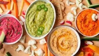 MULTI-COLORED HUMMUS