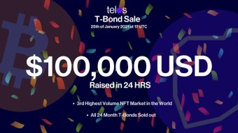 Telos raised more than $100K in 24 hours with T-Bond Sale
