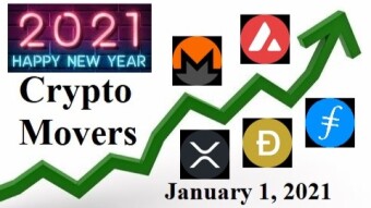Top 5 Cryptocurrency Movers for January 1, 2021