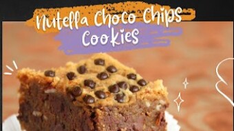 NUTELLA CHOCOLATE CHIPS COOKIE BAR RECIPE