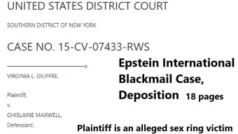 Epstein - Unsealed Deposition Links Maxwell As Sex For Blackmail Recruiter
