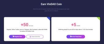 VinDAX Exchange Airdrop is now going on -  50 VD Token - Grab Now!!!