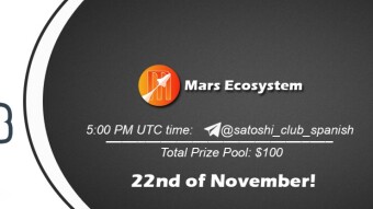 Join the AMA of Satoshi Club x Mars Ecosystem Spanish. Rewards: 100 USDT, November 22nd.