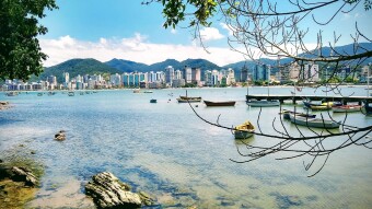 Photographs of the beach of Itapema SC Brazil