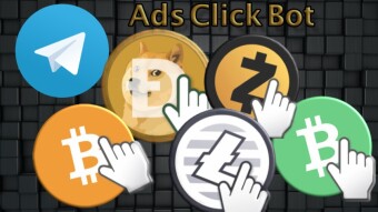 earn free crypto coins (BTC/Doge/ZEC/LTC/BCH) by ads Click Bot with Telegram