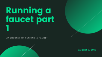 The First month of owning a bitcoin faucet part 1